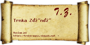 Trnka Zénó névjegykártya